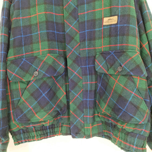 ロンシャン LONGCHAMP MADE IN ITALY チェック柄 ウールジャケット メンズ JPN:50