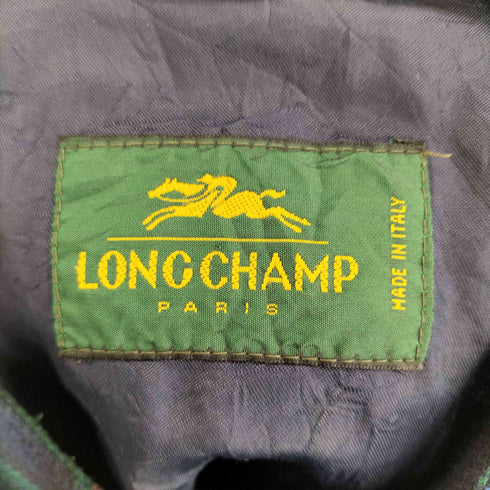 ロンシャン LONGCHAMP MADE IN ITALY チェック柄 ウールジャケット メンズ JPN:50