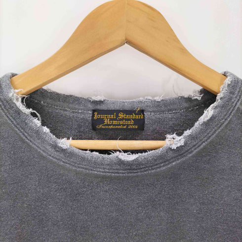 ジャーナルスタンダードホームステッド JOURNAL STANDARD J.S HOMESTEAD パシフィック ウラケ ダメージ クルーネック メンズ JPN:M