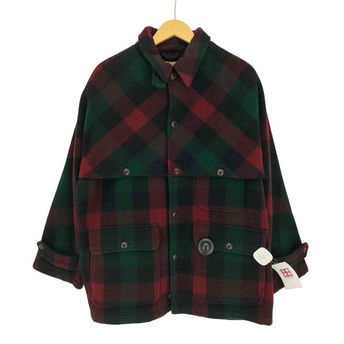 ポロラルフローレン POLO RALPH LAUREN 90s USA製 SPORTSMAN ブロックチェック ウールハンティングジャケット メンズ import:L