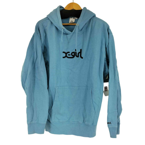 エックスガール X-girl RUBBER MILLS LOGO SWEAT HOODIE レディース JPN:XL