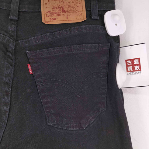 リーバイス Levis 00s 550 ブラジル製 リラックスフィット テーパードブラックデニム メンズ L