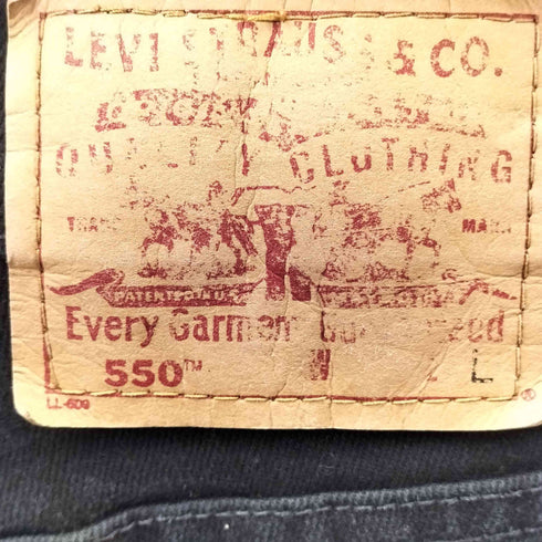 リーバイス Levis 00s 550 ブラジル製 リラックスフィット テーパードブラックデニム メンズ L