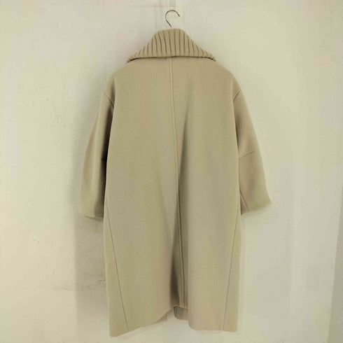 クラネ CLANE 23AW RIB COLLAR WOOL LONG COAT エリリブニットシングルコート レディース JPN:0