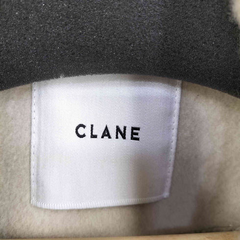クラネ CLANE 23AW RIB COLLAR WOOL LONG COAT エリリブニットシングルコート レディース JPN:0