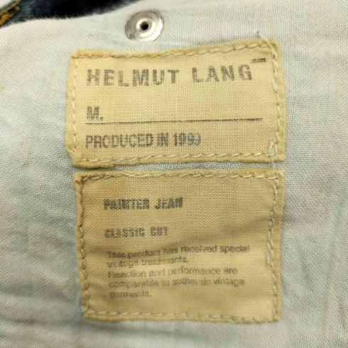 ヘルムートラング HELMUT LANG 1999年 Archive 本人期 ペンキ加工 デニムパンツ ペイントデニム メンズ