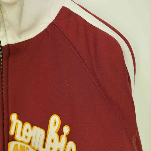 アバクロンビーアンドフィッチ Abercrombie & Fitch ロゴ刺繍 裏キルティング ラグランスリーブ ハイネック トラックジャケット メンズ import:M