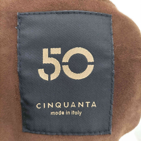 チンクワンタ Cinquanta vera pelle ラムレザーロングジレ レディース EUR:40