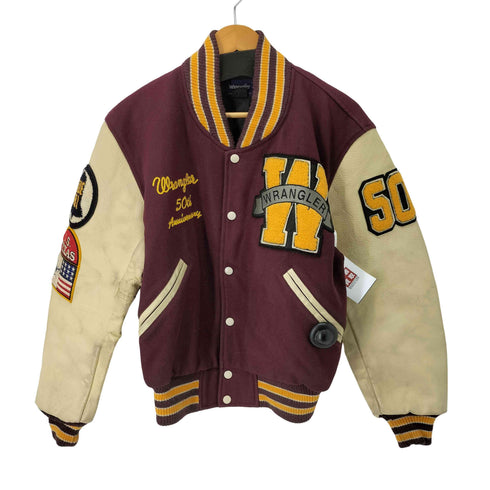 ラングラー Wrangler ワッペンデザインレザー切替スタジャン メンズ import:M