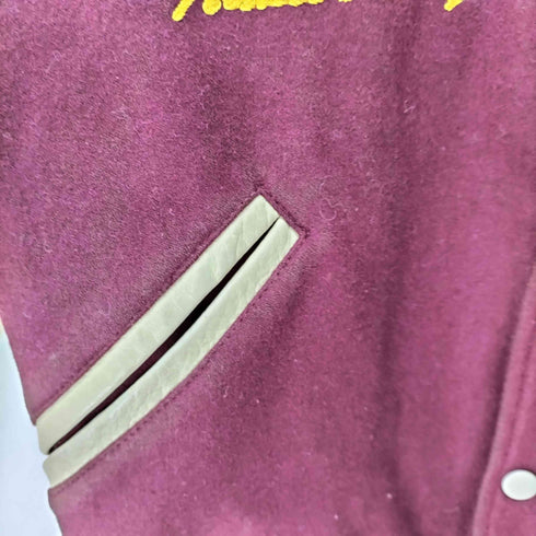 ラングラー Wrangler ワッペンデザインレザー切替スタジャン メンズ import:M