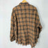 プニュズ PUNYUS L/S カットオフ加工 チェックネルシャツ メンズ