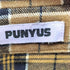 プニュズ PUNYUS L/S カットオフ加工 チェックネルシャツ メンズ