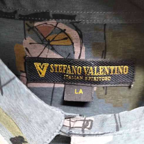 STEFANO VALENTINO L/S 総柄シャツ メンズ import:L
