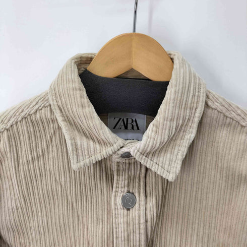 ザラ ZARA オーバーサイズコーデュロイシャツジャケット レディース import:M