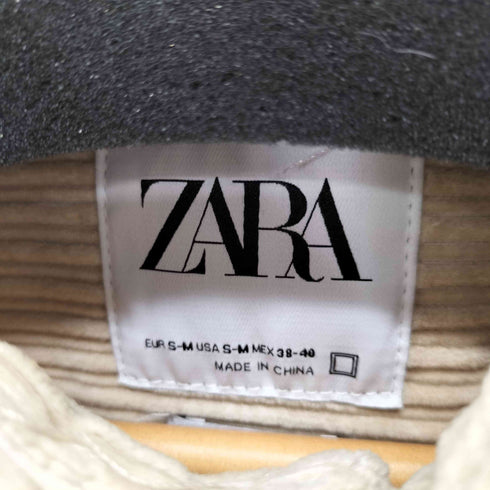 ザラ ZARA オーバーサイズコーデュロイシャツジャケット レディース import:M
