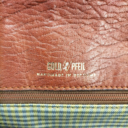 GOLD PFEIL ドイツ製スクエアレザーショルダーバッグ メンズ