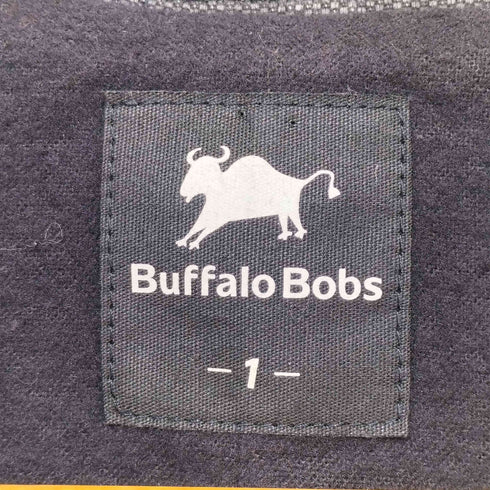 バッファローボブズ BUFFALO BOBS ブラックデニム チンフラップ トレンチコート メンズ JPN:1