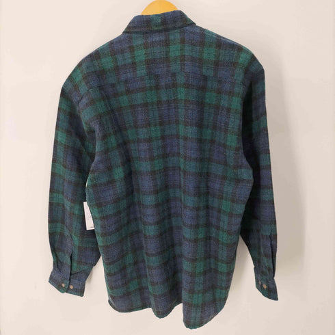 MR.CHIPS L/S ウール混アクリルチェックシャツ メンズ