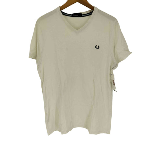 フレッドペリー FRED PERRY ロゴ 刺繍 Vネック Tシャツ メンズ import:M