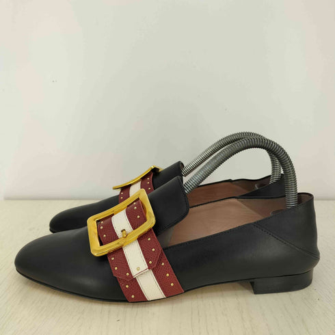 バリー BALLY JANELLE TRUNK バックルスタッズローファー スリッポン レディース 38 1/2