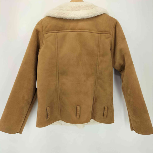 ワンウェイ one way フェイクムートン ライダースジャケット レディース JPN:M