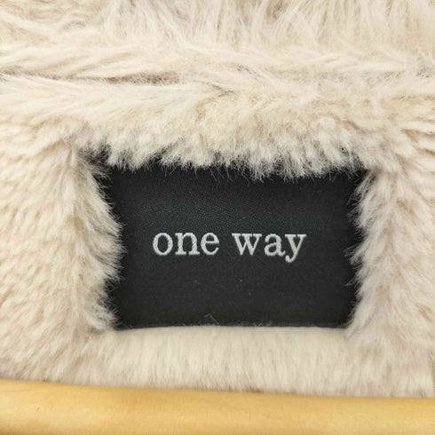 ワンウェイ one way フェイクムートン ライダースジャケット レディース JPN:M