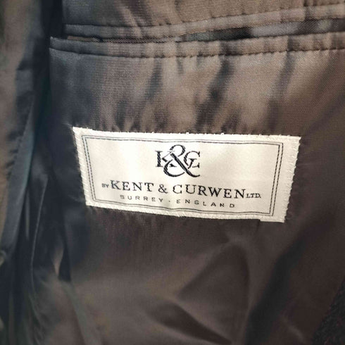 ケントアンドカーウェン KENT&CURWEN TESSUTI DI SONDRIO 3B ヘリンボーンツイードテーラードジャケット メンズ