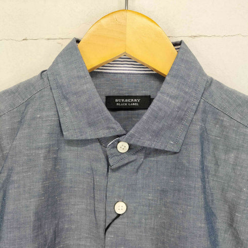 バーバリーブラックレーベル BURBERRY BLACK LABEL ホース刺繍ロゴ ロングスリーブシャツ メンズ 3