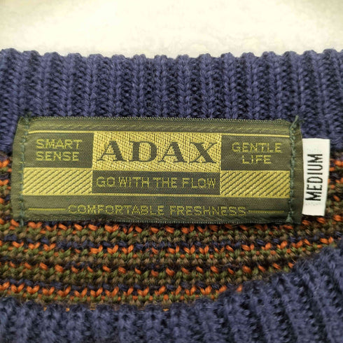 ADAX フロント刺繍クルーネックニット メンズ JPN:M