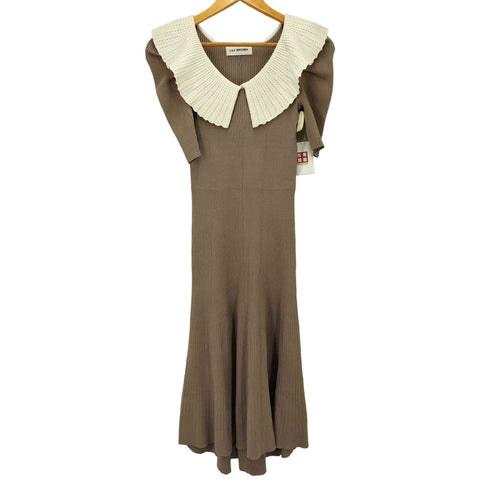 リリーブラウン Lily Brown アイレットカラーリブニットワンピース レディース ONE SIZE