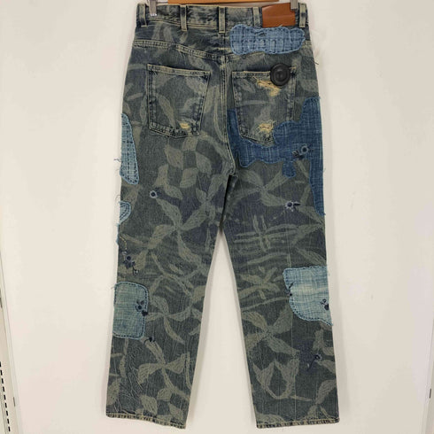 ラルフローレンパープルレーベル RALPH LAUREN PURPLE LABEL イタリア製 パッチワークデニムパンツ メンズ UK:28-29