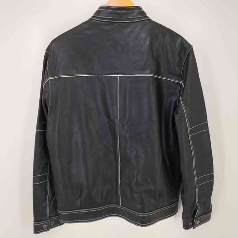 CHIC LEATHER スタンドネックラムレザージャケット メンズ 100