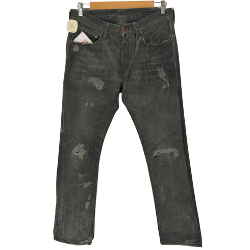 ラグビーラルフローレン Rugby Ralph Lauren vintage slim リペア加工 ボタンフライデニムパンツ メンズ