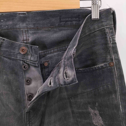 ラグビーラルフローレン Rugby Ralph Lauren vintage slim リペア加工 ボタンフライデニムパンツ メンズ