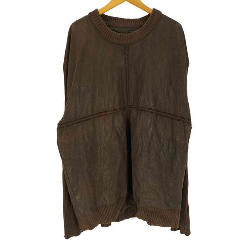 Signature PVC パッチワーク リブニット 切替 プルオーバー メンズ 2XL
