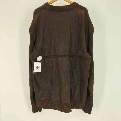 Signature PVC パッチワーク リブニット 切替 プルオーバー メンズ 2XL