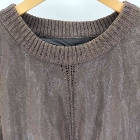 Signature PVC パッチワーク リブニット 切替 プルオーバー メンズ 2XL