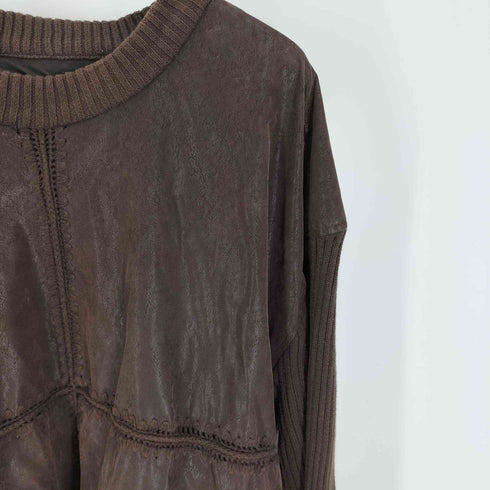 Signature PVC パッチワーク リブニット 切替 プルオーバー メンズ 2XL