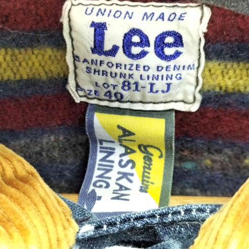 リー Lee 81-LJ 50年代復刻 アラスカンライニンク 襟コーデュロイ切替カバーオール メンズ 40