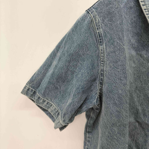 ザラ ZARA スタンドカラージップアップデニムシャツ メンズ JPN:M