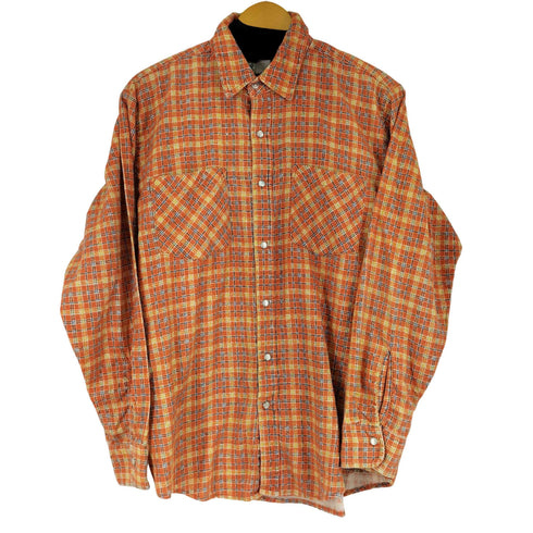 ウエスタンボタン L/S チェックネルシャツ メンズ