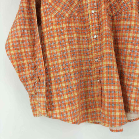 ウエスタンボタン L/S チェックネルシャツ メンズ