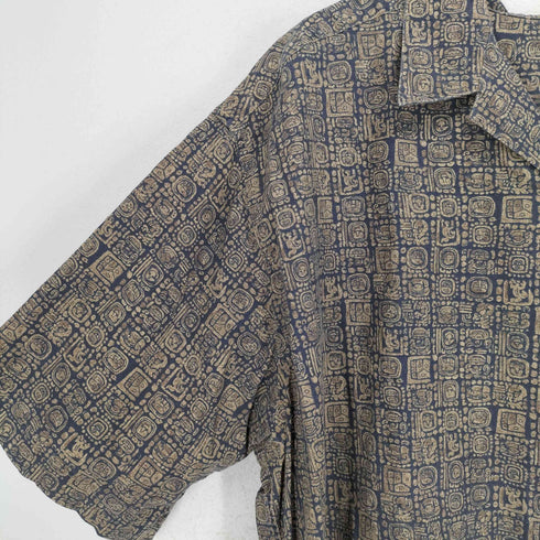 エルエルビーン L.L.Bean QUALITY GUARANTEED 総柄 S/S シャツ メンズ import:XL