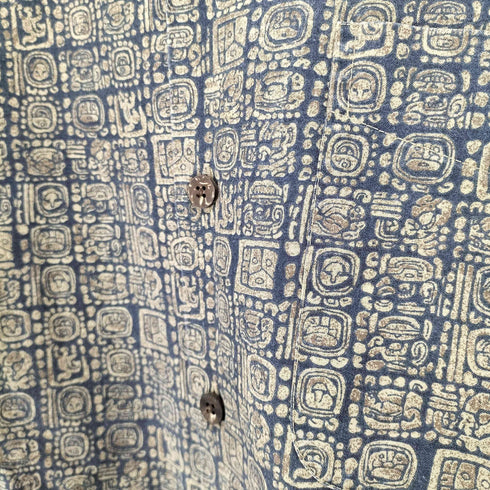 エルエルビーン L.L.Bean QUALITY GUARANTEED 総柄 S/S シャツ メンズ import:XL