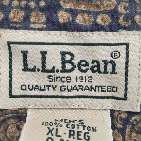 エルエルビーン L.L.Bean QUALITY GUARANTEED 総柄 S/S シャツ メンズ import:XL