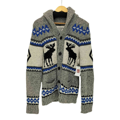 アバクロンビーアンドフィッチ Abercrombie & Fitch 00s ショールカラー ウールカウチンニット メンズ XXL