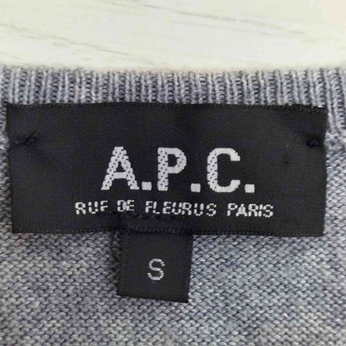 アーペーセー A.P.C. フランス製 カシミヤ混 Vネック コットンニット メンズ import:S