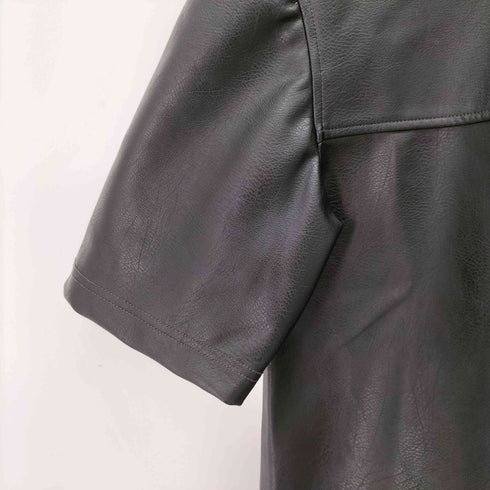 ザラ ZARA S/S フェイクレザージップシャツ メンズ import:S