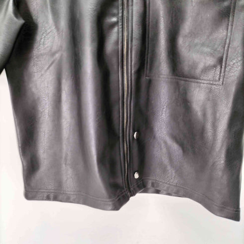 ザラ ZARA S/S フェイクレザージップシャツ メンズ import:S