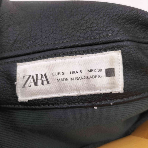 ザラ ZARA S/S フェイクレザージップシャツ メンズ import:S